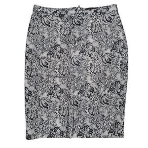 The Limited Women Whimsigoth Black Lace Pencil Business Skirt Office Size 4